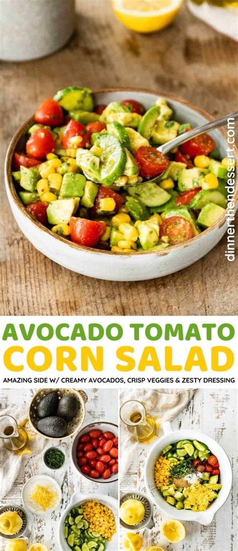 Avocado Tomato Corn Salad Recipe Dinner Then Dessert