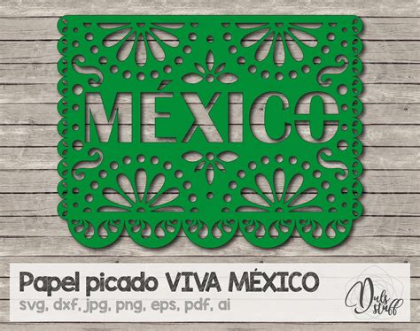 Papel Picado Svg Papel Picado Viva México Viva México Papel Etsy México