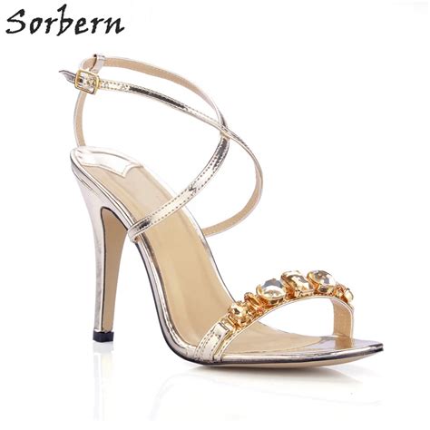 Buy Sorbern Mature Light Gold High Heels Sandals Women