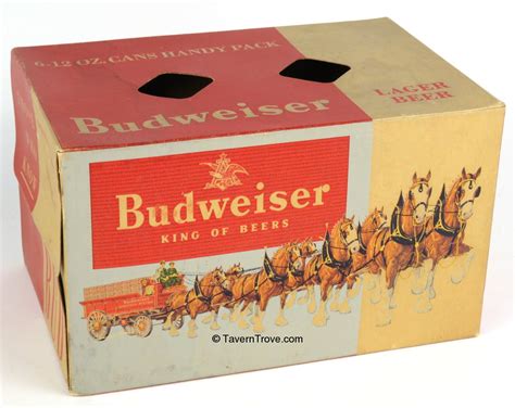 Item 94184 1956 Budweiser Beer Six Pack Box Six Pack Holder No Ref