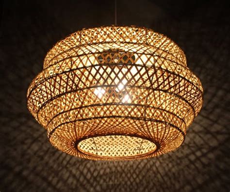 Natural Bamboo Lampshade Fixture Bamboo Lighting Pendant Etsy