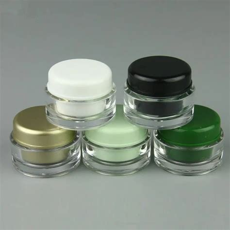 5g Acrylic Cosmetic Empty Jar Box Pot Eyeshadow Makeup Face Cream Lip Balm Organizer Cases Fast