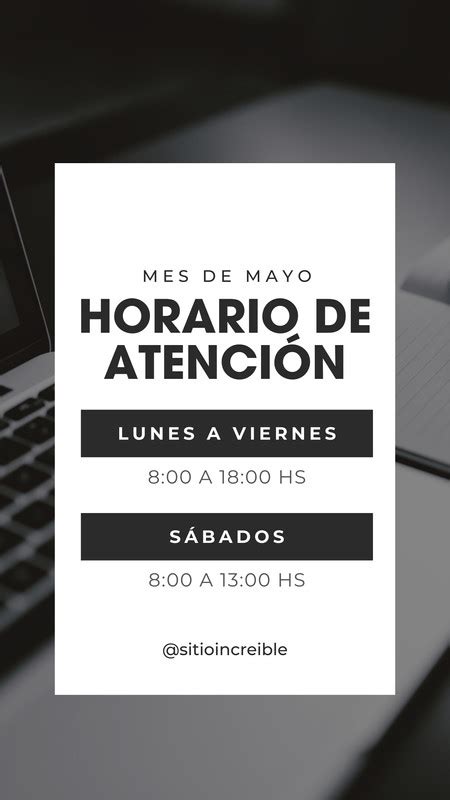 Plantillas de Horarios De Atención online gratis Canva