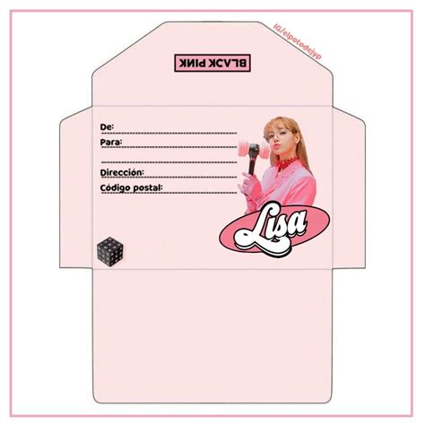 Sobres De Cartas Blackpink Sobre De Carta Planillas Para Imprimir