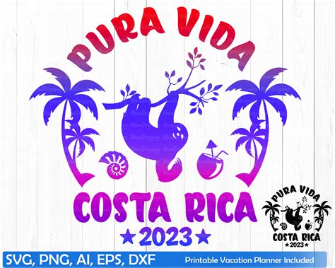 Pura Vida Costa Rica Vacation Svg Pura Vida T Shirt Design Svg