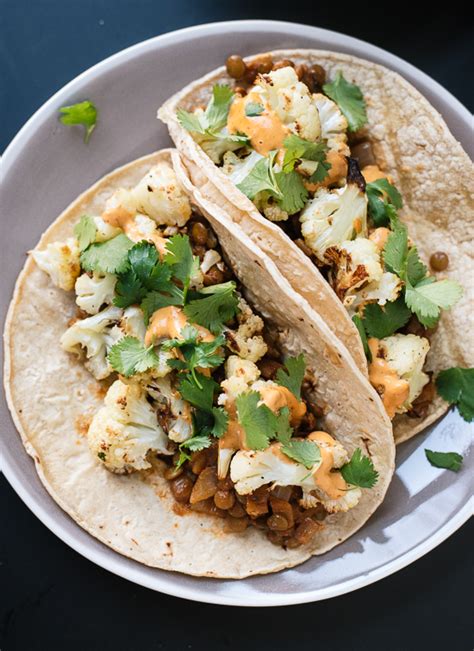 Roasted Cauliflower And Lentil Tacos Cookie And Kate