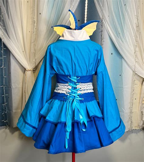 Pokemon Vaporeon Cosplay Kimono Dress Gijinka Eeveelutions Etsy Uk