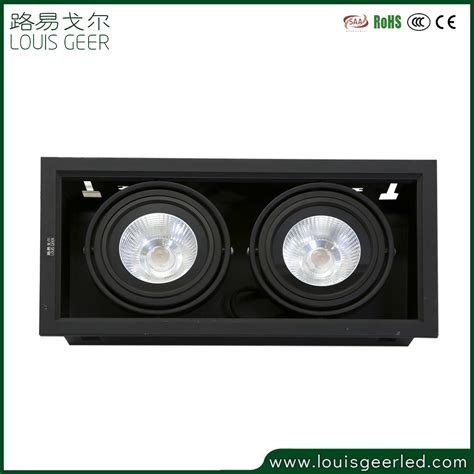 Double Head W Ceiling Recessed Mounted Rectangle Cob Led Grille