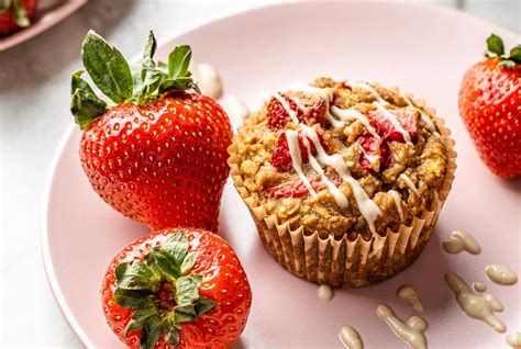 Easy Vegan Strawberry Banana Muffins Gluten Free Recipe Veeg