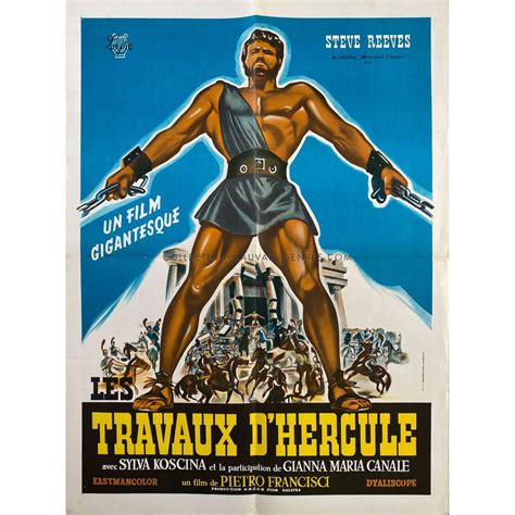 Affiche de cinéma française de LES TRAVAUX D HERCULE 60x80 cm