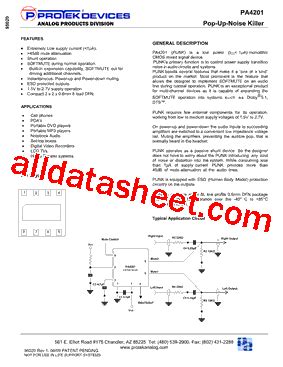 PA4201 Datasheet PDF Protek Devices