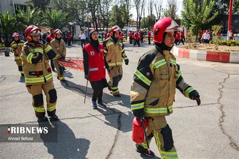 مانور عملیاتی اولین گروه آتش نشانان داوطلب سطح A خبرگزاری صدا و سیما