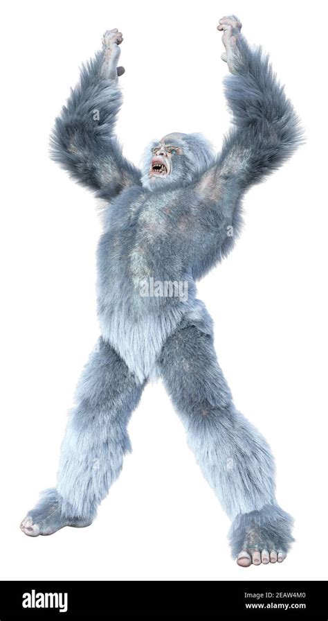 3d Rendering Yeti On White Stock Photo Alamy