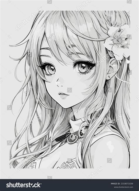 Sexy Anime Girl Black White Royalty-Free Images, Stock Photos & Pictures | Shutterstock