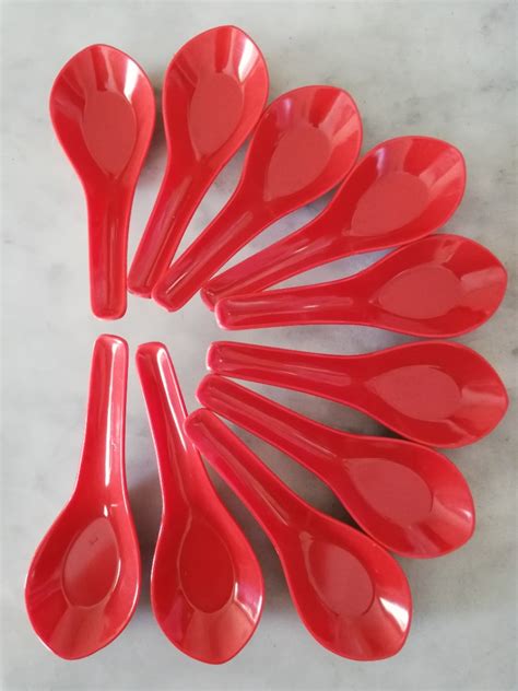 Hoover Melamine Red Soup Spoon 10 Pieces Furniture Home Living