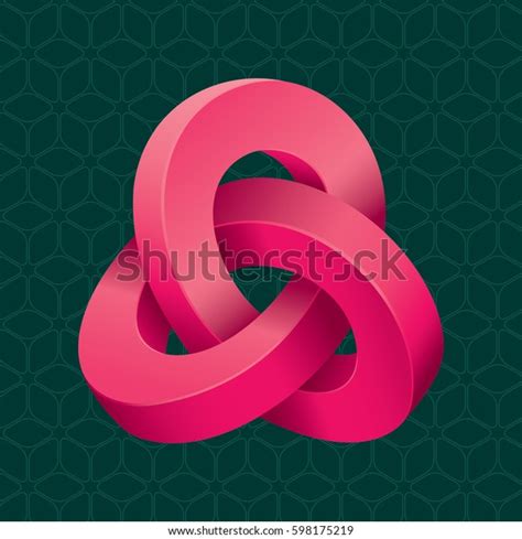 Triple Mobius Loop Impossible Geometric Figure Stock Vector Royalty Free 598175219 Shutterstock