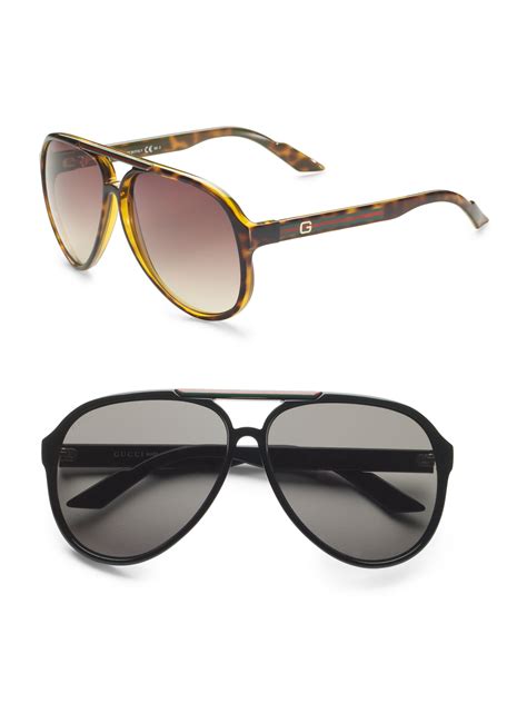 Gucci Young Project Aviator Sunglasses In Black Lyst