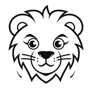 Lion Face Outline PNG Transparent Images Free Download | Vector Files ...