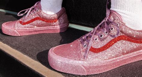 Pink Sparkly Vans Shoes Hastened To See