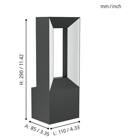 Eglo Riforano Vanjska zidna LED svjetiljka 10 W D x Š x V 8 5 x 11 x