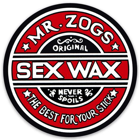 Mr Zogs Sex Wax Red Black And White W Black Border Die Cut Round Sticker Ebay