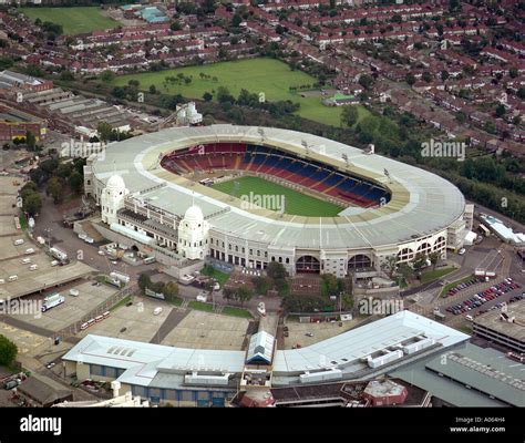 Aerial View Of The Old Wembley Stadium Featuring The Twin Towers In