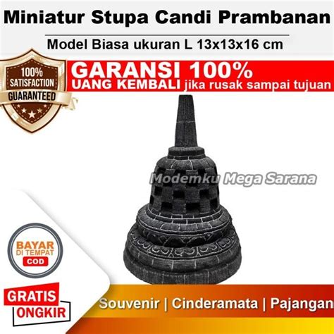 Hiasan Aquarium Aquascape Miniatur Stupa Candi Borobudur Biasa L