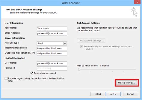 How To Configure Outlook To Use Imap With An Account