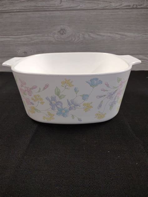 Vtg Pyrex Pastel Bouquet Casserole Dish 3 Liter Etsy