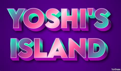 Yoshi's Island Text Effect and Logo Design Videogame