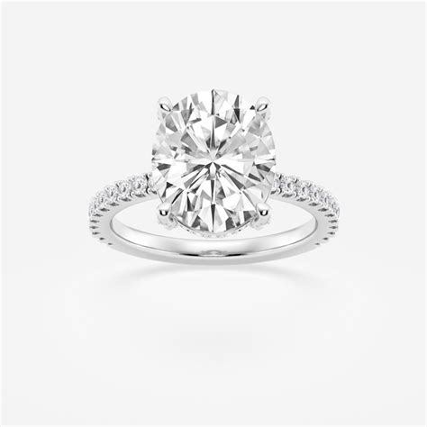 Badgley Mischka Near Colorless 5 1 2 Ctw Oval Lab Grown Diamond Hidden