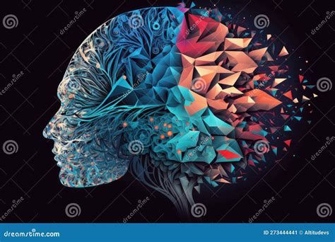 Concepto De Pensamiento Creativo Abstracto En Forma De Cerebro Humano