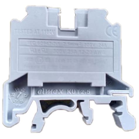 Elmex Kut Terminal Block Din Rail Mounting Grey At Rs Piece