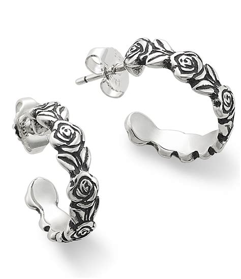 James Avery Rose Hoop Earrings Dillards