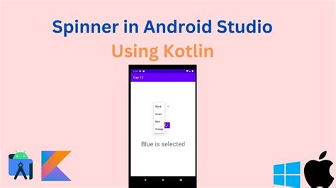 Spinner In Android Studio Using Kotlin Youtube