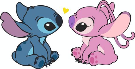 Stich Y Angela Wallpaper Kartun Sketsa Kartun