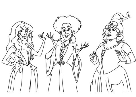 Sarah Sanderson Hocus Pocus Coloring Page Free Printable Coloring