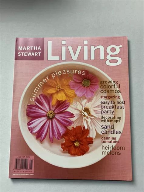 Martha Stewart Living Magazine August 2002 Summer Pleasures £1200