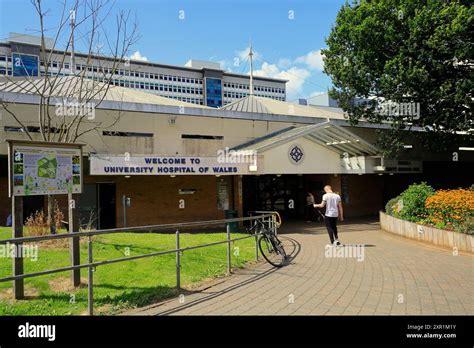 Main Entrance University Hospital Of Wales Heath Hospital Cardiff