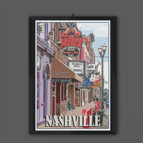 Nashville Poster Etsy