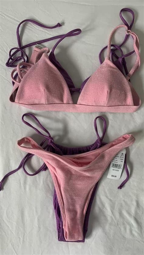 Pacsun And Tillys Haul Pink Bikini And Purple Bikini Glittery Bikini Haul Summer Vibes Summer