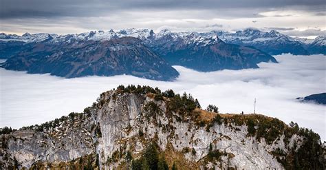 Über Rigi Hochflue BERGFEX Wanderung Tour Luzern