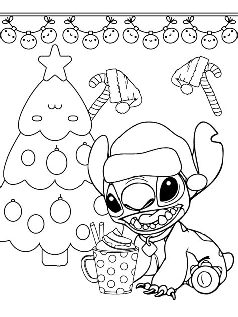 Immaculate Stitch Christmas coloring page Färbung Seite Kostenlose