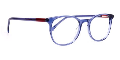 Next Day Delivery Glasses - Round Shape In Blue Colour