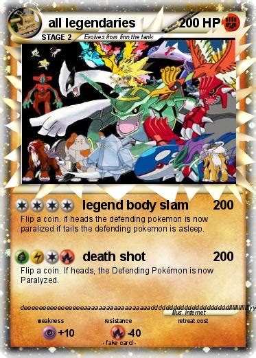 Pokémon all legendaries 28 28 - legend body slam - My Pokemon Card