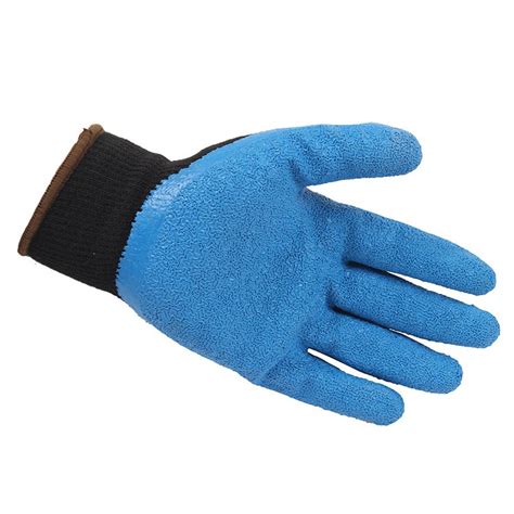 Ansell Blue Industrial Rubber Gloves Grip Work Gloves Construction