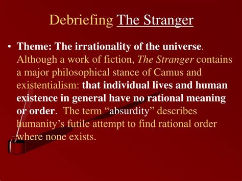 Ppt Notes On Albert Camus The Stranger Powerpoint Presentation Free