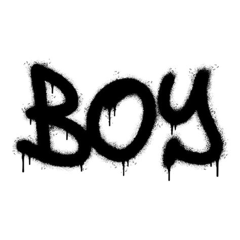 Premium Vector | Spray painted graffiti boy word sprayed isolated with ...