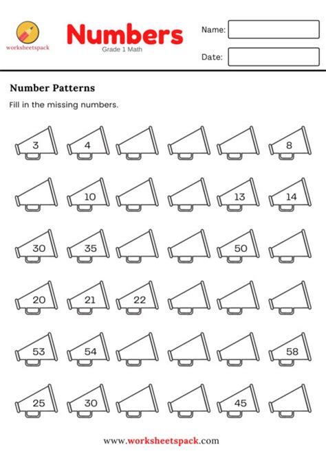 1st Grade Number Patterns Worksheets Printable K5 Learning