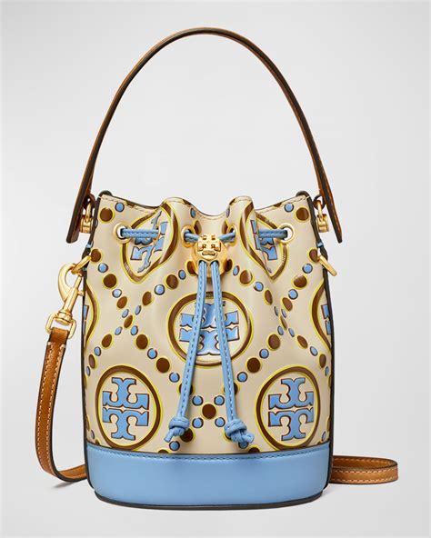 Tory Burch Mini T Monogram Puffy Patent Bucket Bag Neiman Marcus